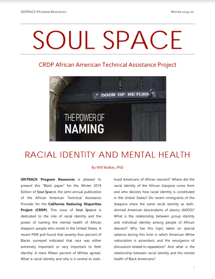 Soul Space: Racial Identity and Mental Health